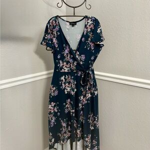 Elegant Floral High Low Dress